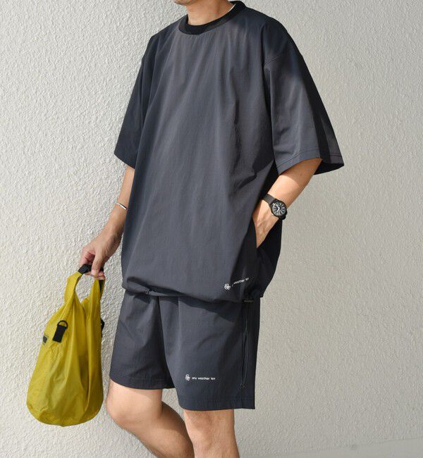 SHIPS any「【WEB限定】SHIPS any:ワッシャーナイロン スピンドル Tシャツ＋イージーショーツ セットアップ◆」|Tシャツ・カットソー|