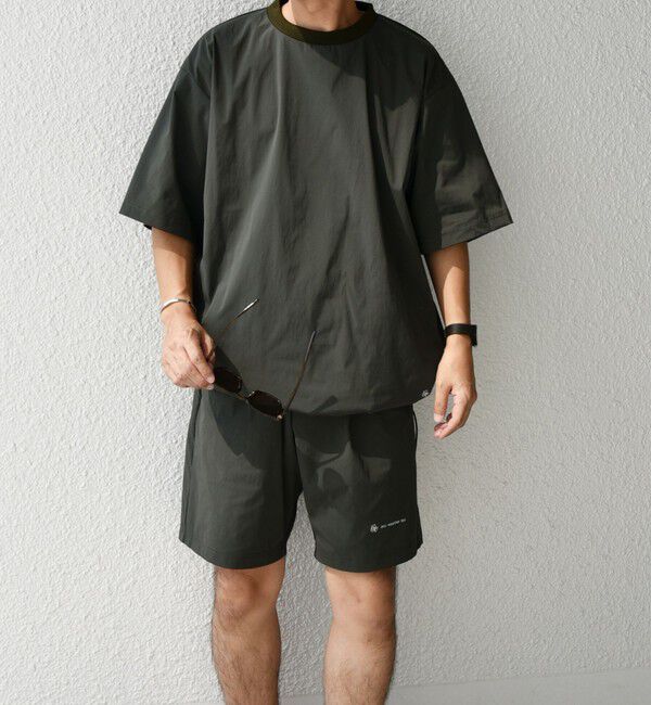 SHIPS any「【WEB限定】SHIPS any:ワッシャーナイロン スピンドル Tシャツ＋イージーショーツ セットアップ◆」|Tシャツ・カットソー|