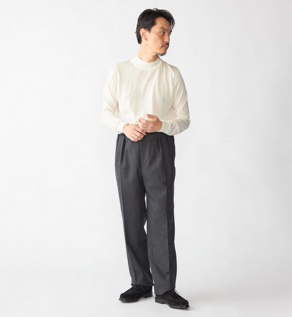 SHIPS「SHIPS:〈手洗い可能〉HANDFRAME 16ゲージ モックネック ニット」|ニット・セーター|