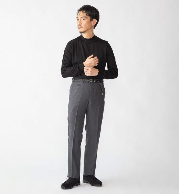 SHIPS「SHIPS:〈手洗い可能〉HANDFRAME 16ゲージ モックネック ニット」|ニット・セーター|