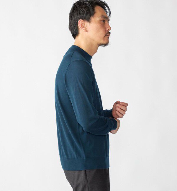 SHIPS「SHIPS:〈手洗い可能〉HANDFRAME 16ゲージ モックネック ニット」|ニット・セーター|