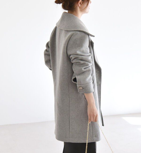 quaranciel「quaranciel: メルトン ビッグ カラー Pコート」|ピーコート|