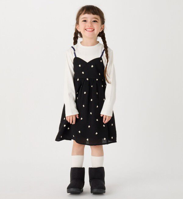 SHIPS Colors 「SHIPS Colors: 100～140cm /〈洗濯機可能〉ハート エンブロイダリー ワンピース」|ワンピース|