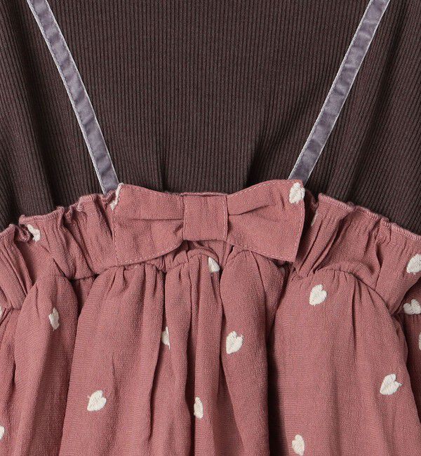 SHIPS Colors 「SHIPS Colors: 100～140cm /〈洗濯機可能〉ハート エンブロイダリー ワンピース」|ワンピース|
