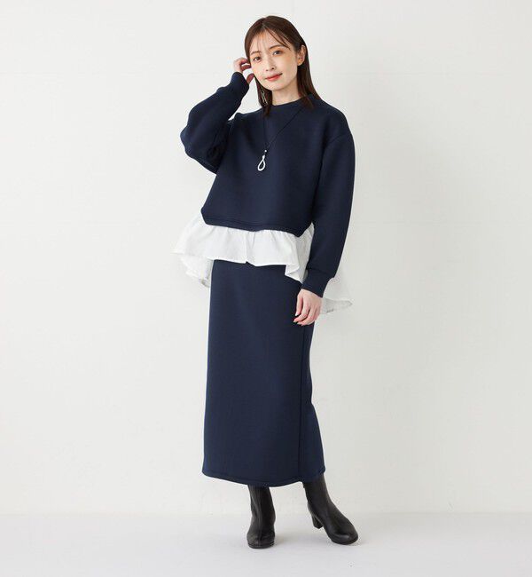 SHIPS Colors 「SHIPS Colors:〈洗濯機可能〉ダンボール フハクドッキング トップス」|Tシャツ・カットソー|