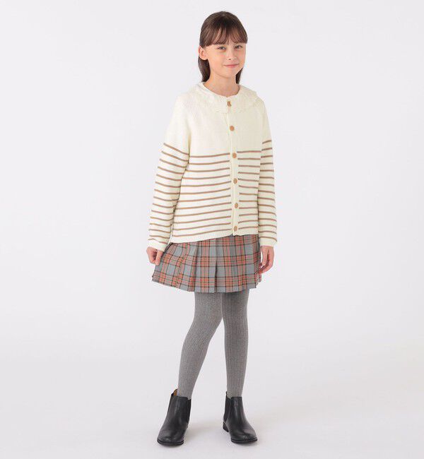 SHIPS KIDS「SHIPS KIDS:130～155cm / 〈洗濯機可能〉ボーダー カーディガン」|カーディガン|