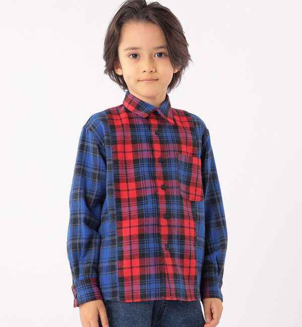 SHIPS KIDS「SHIPS KIDS:100～130cm / チェック パターン シャツ」|シャツ・ブラウス|