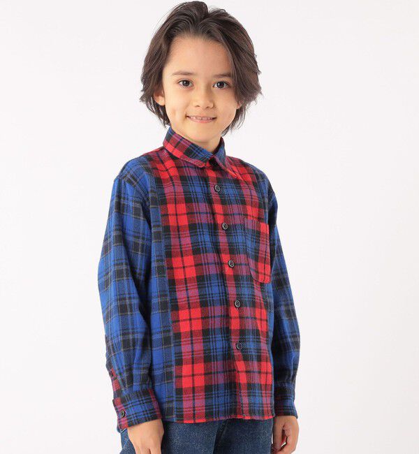 SHIPS KIDS「SHIPS KIDS:100～130cm / チェック パターン シャツ」|シャツ・ブラウス|