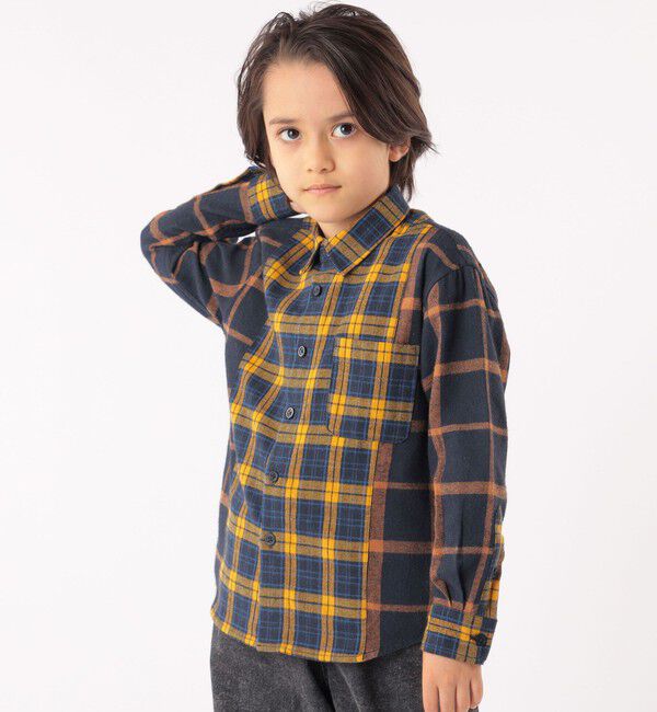 SHIPS KIDS「SHIPS KIDS:100～130cm / チェック パターン シャツ」|シャツ・ブラウス|
