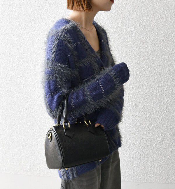 SHIPS any「SHIPS any:〈手洗い可能〉シャギー チェック Vネック カーディガン」|カーディガン|