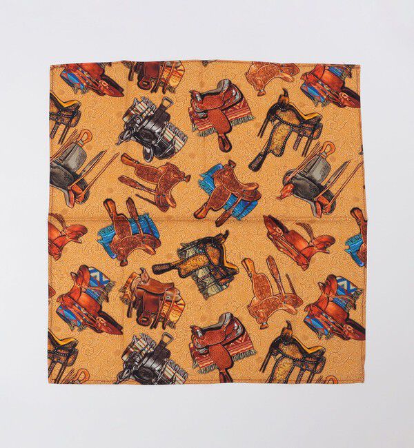 SHIPS「ROCKMOUNT: USA BANDANAS」|ハンカチ|キャメル