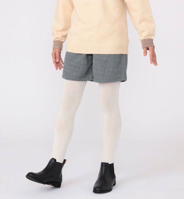 SHIPS KIDS「SHIPS KIDS:140～150cm / ツイード タック キュロット」|キュロット|グレー系