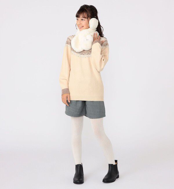 SHIPS KIDS「SHIPS KIDS:140～150cm / ツイード タック キュロット」|キュロット|