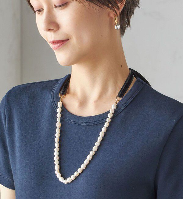 SHIPS for women「淡水パール リボン ネックレス」|ネックレス|