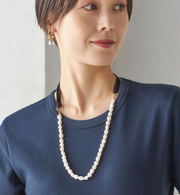 SHIPS for women「淡水パール リボン ネックレス」|ネックレス|