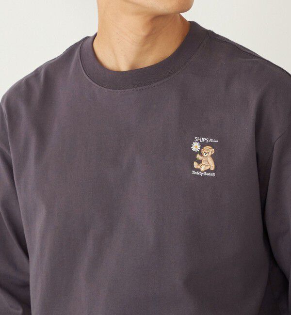 SHIPS Colors 「SHIPS Colors:TeddyBear(R) ワンポイント ロングスリーブ Tシャツ◇」|Tシャツ・カットソー|ダークグレー