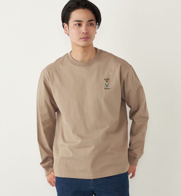SHIPS Colors 「SHIPS Colors:TeddyBear(R) ワンポイント ロングスリーブ Tシャツ◇」|Tシャツ・カットソー|ベージュ
