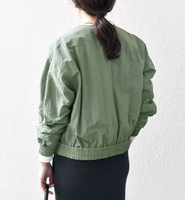 SHIPS any「SHIPS any:〈洗濯機可能〉ノーカラー コンパクト ポケット ブルゾン」|ブルゾン・スタジャン|