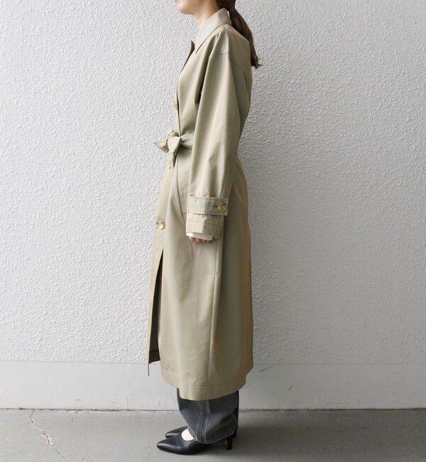 SHIPS any「SHIPS any:〈手洗い可能〉シャンブレー バルマカーン ロング コート」|トレンチコート|