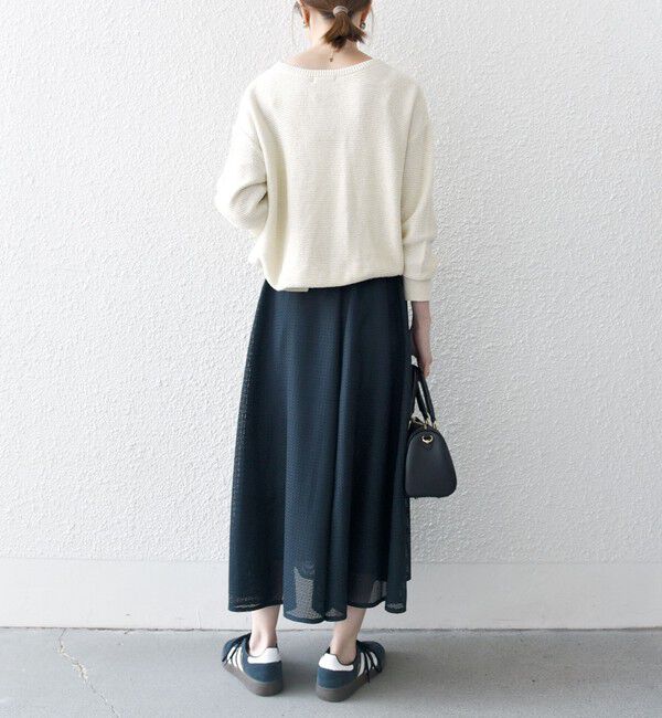 SHIPS any「SHIPS any:〈手洗い可能〉メッシュ サーキュラー スカート」|スカート|