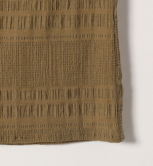 quaranciel「quaranciel:〈洗濯機可能〉シャーリング ボーダー Iライン スカート」|タイト|