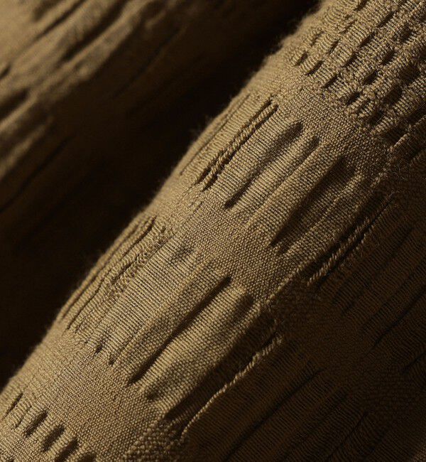 quaranciel「quaranciel:〈洗濯機可能〉シャーリング ボーダー Iライン スカート」|タイト|