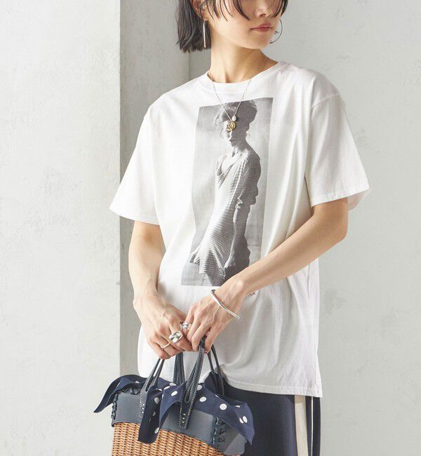SHIPS for women「【SHIPS別注】COUTURE D'ADAM:50th ANNIV Sam Haskins フォト TEE」|Tシャツ・カットソー|ライトホワイト