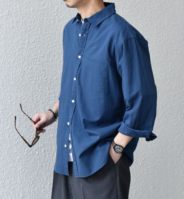 SHIPS any「SHIPS any:〈洗濯機可能〉コットン/リネン ７分袖 レギュラー シャツ 25SS◇」|シャツ・ブラウス|