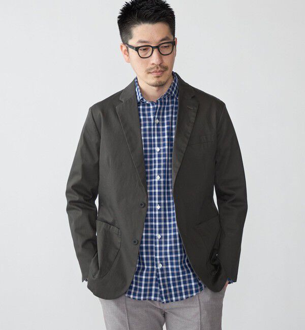 SHIPS「SHIPS: ワイドカラー ネイビー バリエーション チェック シャツ」|シャツ・ブラウス|