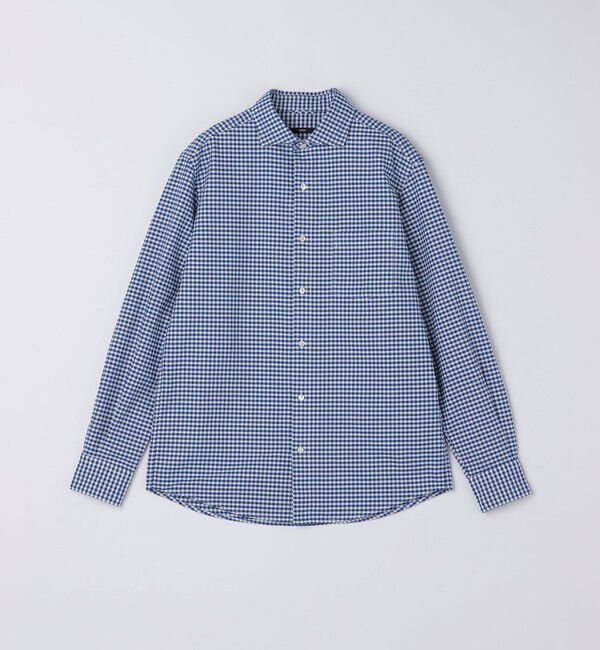 SHIPS「SHIPS: ワイドカラー ネイビー バリエーション チェック シャツ」|シャツ・ブラウス|