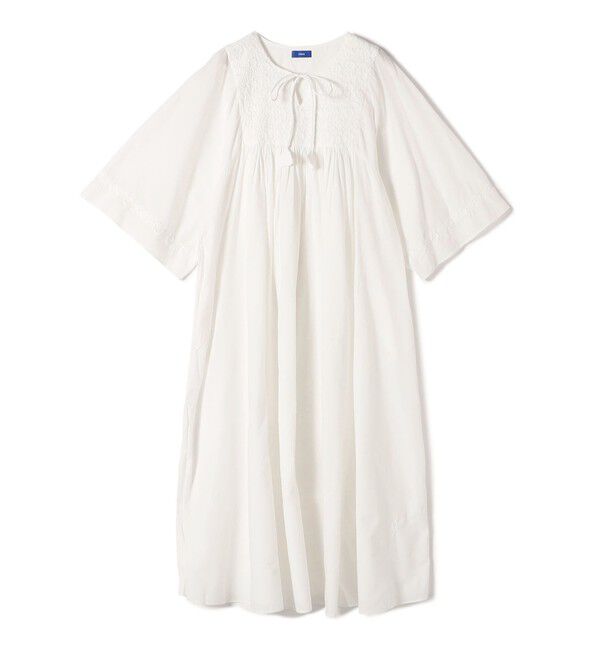 SHIPS for women「Fanaka:〈手洗い可能〉ベル スリーブ ワンピース」|ワンピース|オフホワイト