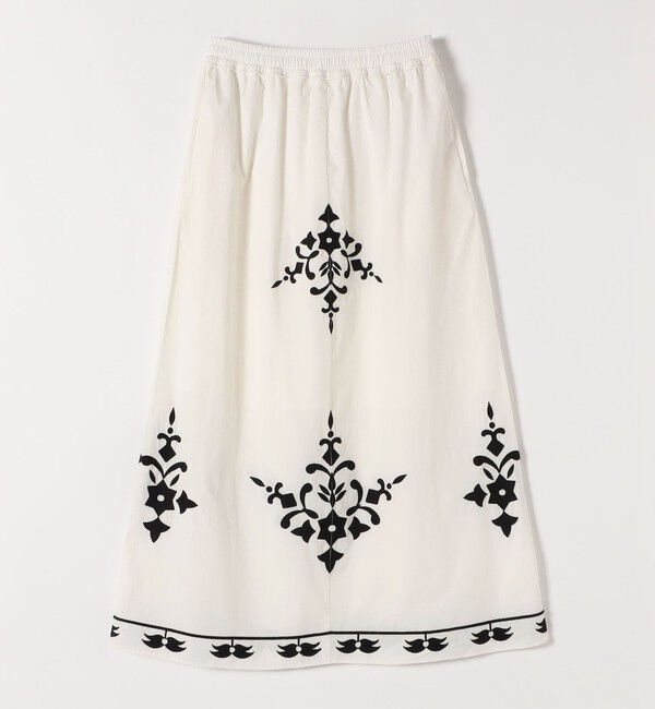 quaranciel「quaranciel:〈洗濯機可能〉エンブロイダリー フレア ロング スカート」|スカート|