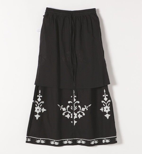 quaranciel「quaranciel:〈洗濯機可能〉エンブロイダリー フレア ロング スカート」|スカート|