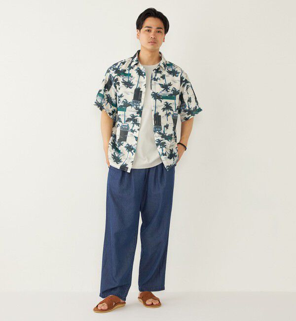 SHIPS Colors 「SHIPS Colors:〈洗濯機可能〉メッシュ 総柄 プリント シャツ」|シャツ・ブラウス|