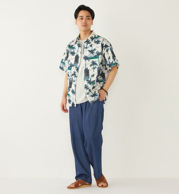 SHIPS Colors 「SHIPS Colors:〈洗濯機可能〉メッシュ 総柄 プリント シャツ」|シャツ・ブラウス|