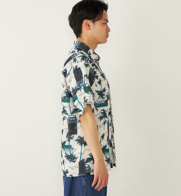 SHIPS Colors 「SHIPS Colors:〈洗濯機可能〉メッシュ 総柄 プリント シャツ」|シャツ・ブラウス|