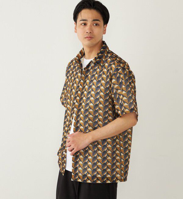 SHIPS Colors 「SHIPS Colors:〈洗濯機可能〉メッシュ 総柄 プリント シャツ」|シャツ・ブラウス|イエロー系