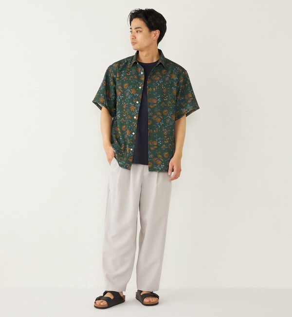 SHIPS Colors 「SHIPS Colors:〈洗濯機可能〉メッシュ 総柄 プリント シャツ」|シャツ・ブラウス|