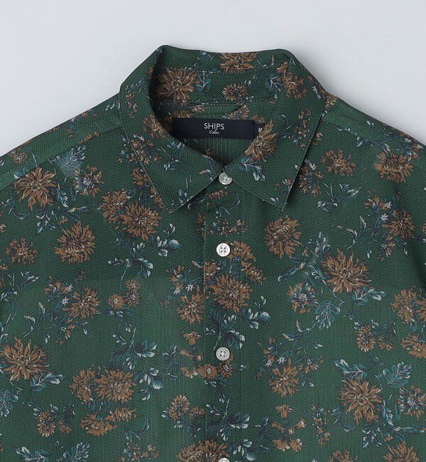 SHIPS Colors 「SHIPS Colors:〈洗濯機可能〉メッシュ 総柄 プリント シャツ」|シャツ・ブラウス|