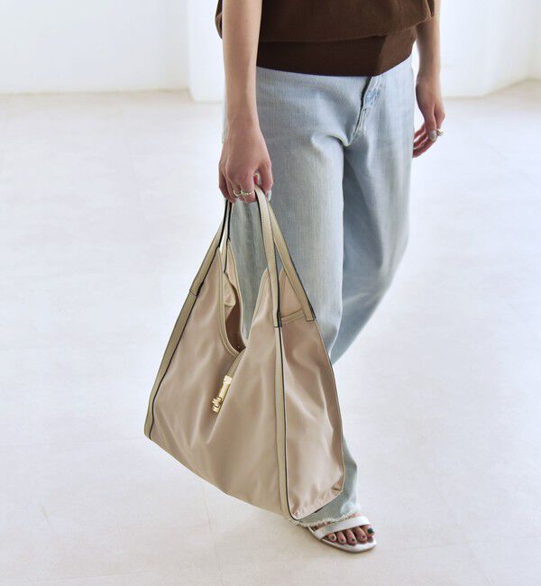 quaranciel「quaranciel: 金具デザイン Vカット トート バッグ」|トートバッグ|