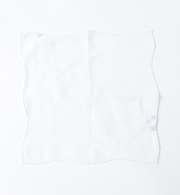 SHIPS「MUNGAI: ONDA パイピング リネン チーフ」|ハンカチ|ホワイト