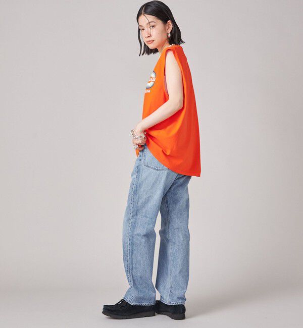 SHIPS for women「SHIPS NINE CASE:ロゴ ノースリーブ TEE」|Tシャツ・カットソー|