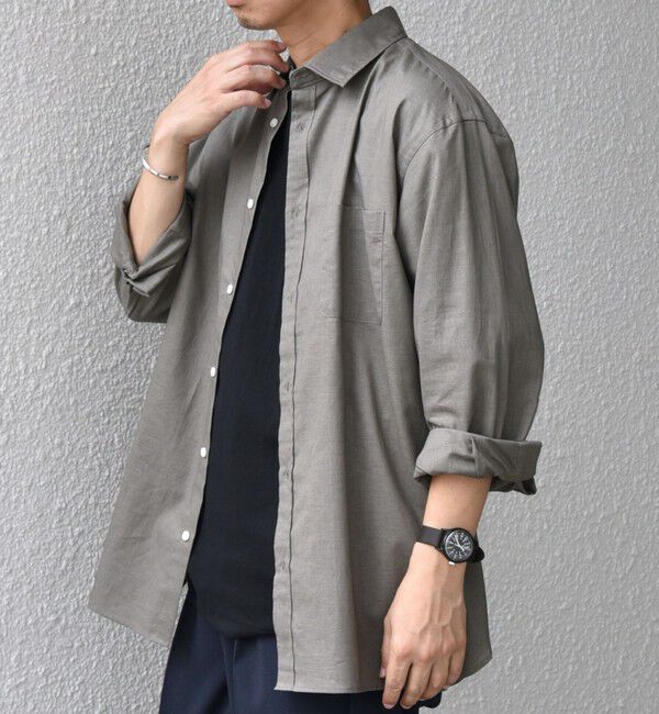 SHIPS any「SHIPS any: コットン/リネン 7分袖 レギュラー シャツ◇◇」|シャツ・ブラウス|