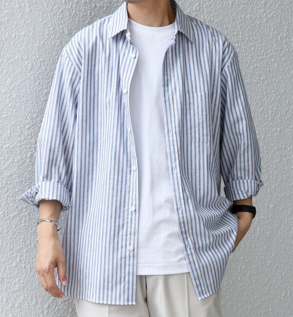 SHIPS any「SHIPS any: コットン/リネン 7分袖 レギュラー シャツ◇◇」|シャツ・ブラウス|