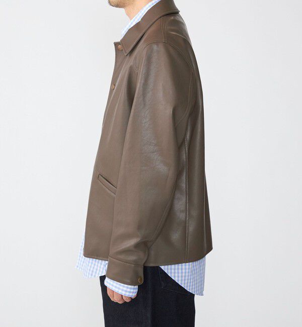 SHIPS「SHIPS: 合成皮革 コーチ ブルゾン」|ブルゾン・スタジャン|