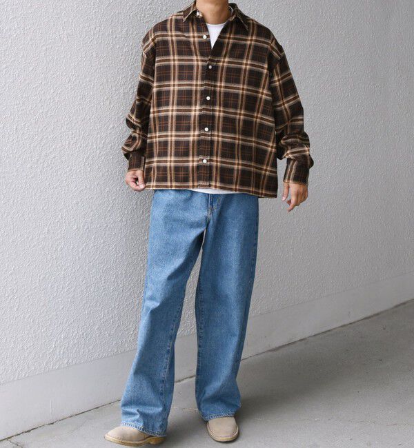 SHIPS any「SHIPS any:〈洗濯機可能〉トラッド チェックカラー ボックス ショート ネルシャツ◇」|シャツ・ブラウス|