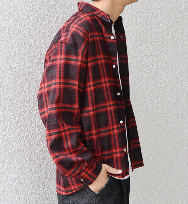 SHIPS any「SHIPS any:〈洗濯機可能〉トラッド チェックカラー ボックス ショート ネルシャツ◇」|シャツ・ブラウス|