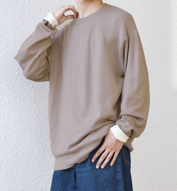 SHIPS any「SHIPS any:〈手洗い可能〉マシュマロ タッチ クルーネック ニット◇」|ニット・セーター|トップグレー