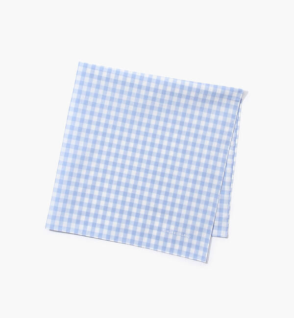 TOMORROWLAND GOODS「TOMORROWLAND コットン ギンガムチェックハンカチ」|ハンカチ|64 ブルー系