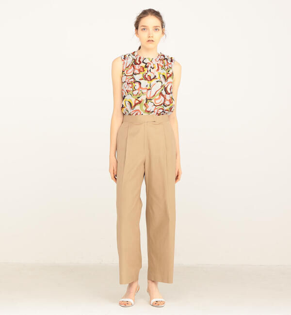 TOMORROWLAND collection「アドフラワープリント ギャザーフリルブラウス」|シャツ・ブラウス|